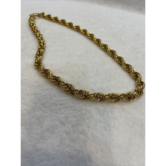 Vintage Classic Anne Klein Logo CoutureSuper Chunky Gold Link Necklace 22” - Picture 8 of 8